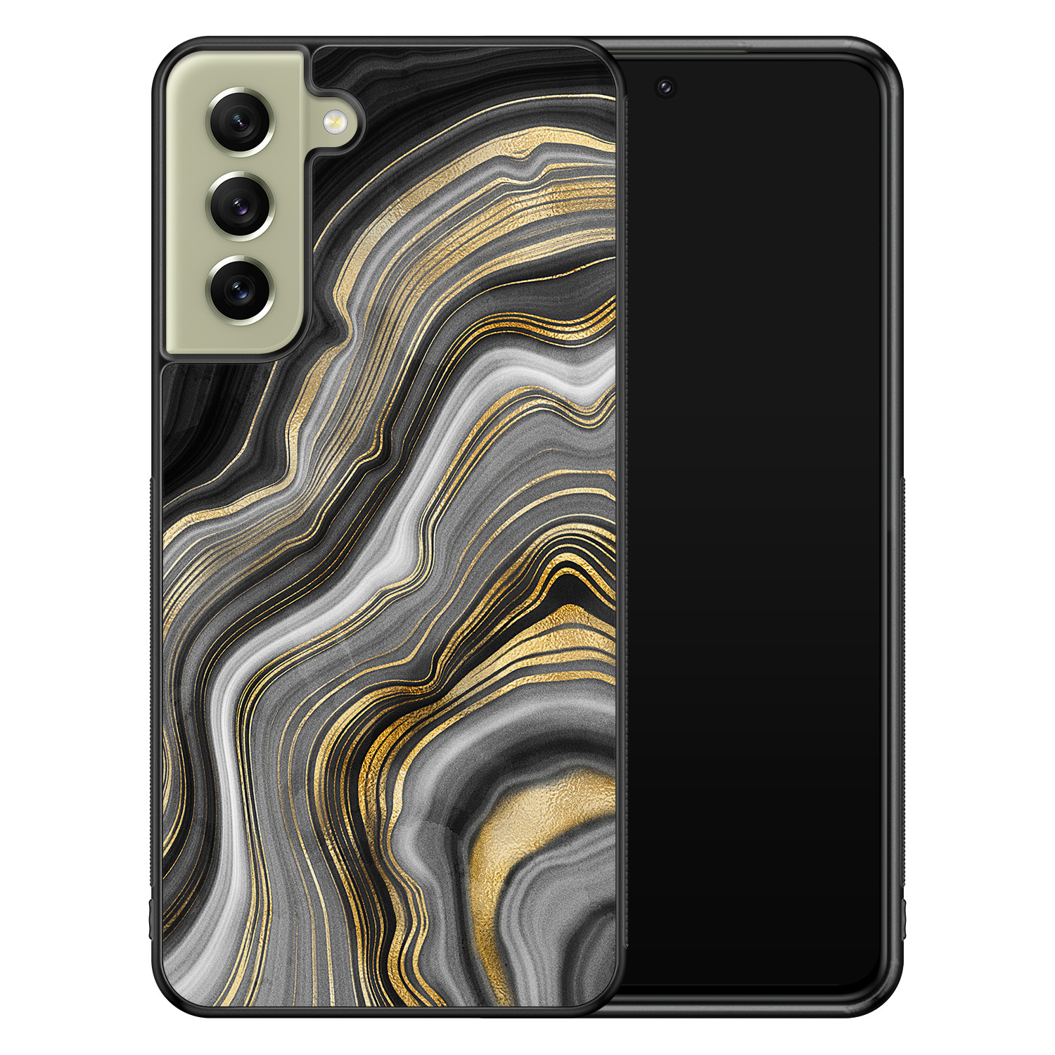 Leuke Telefoonhoesjes Samsung Galaxy S21 FE hoesje - Golden agate