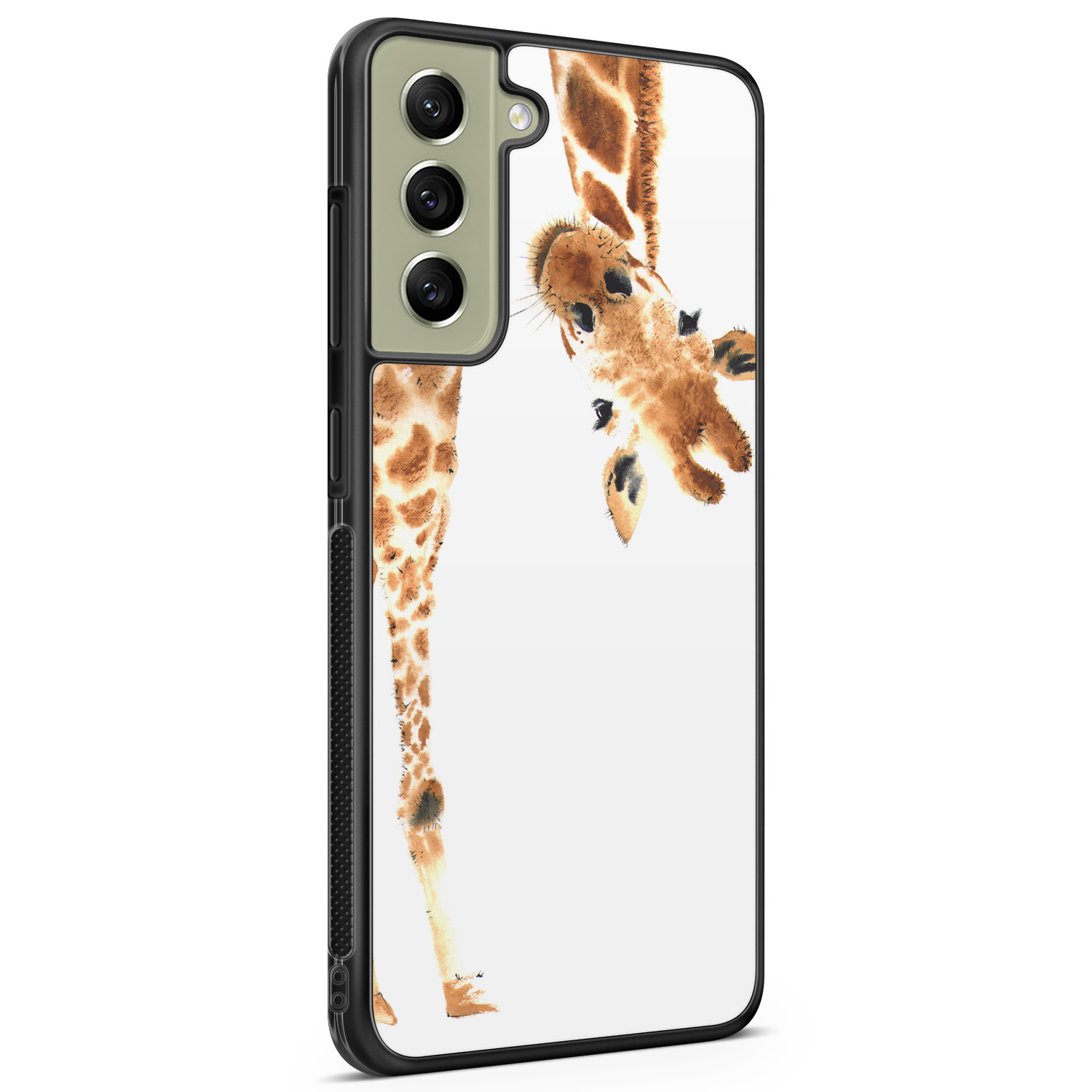 Leuke Telefoonhoesjes Samsung Galaxy S21 FE hoesje - Giraffe peekaboo