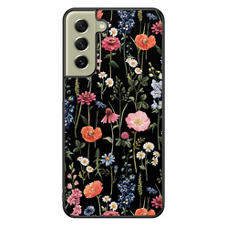 Leuke Telefoonhoesjes Samsung Galaxy S21 FE hoesje - Dark flowers