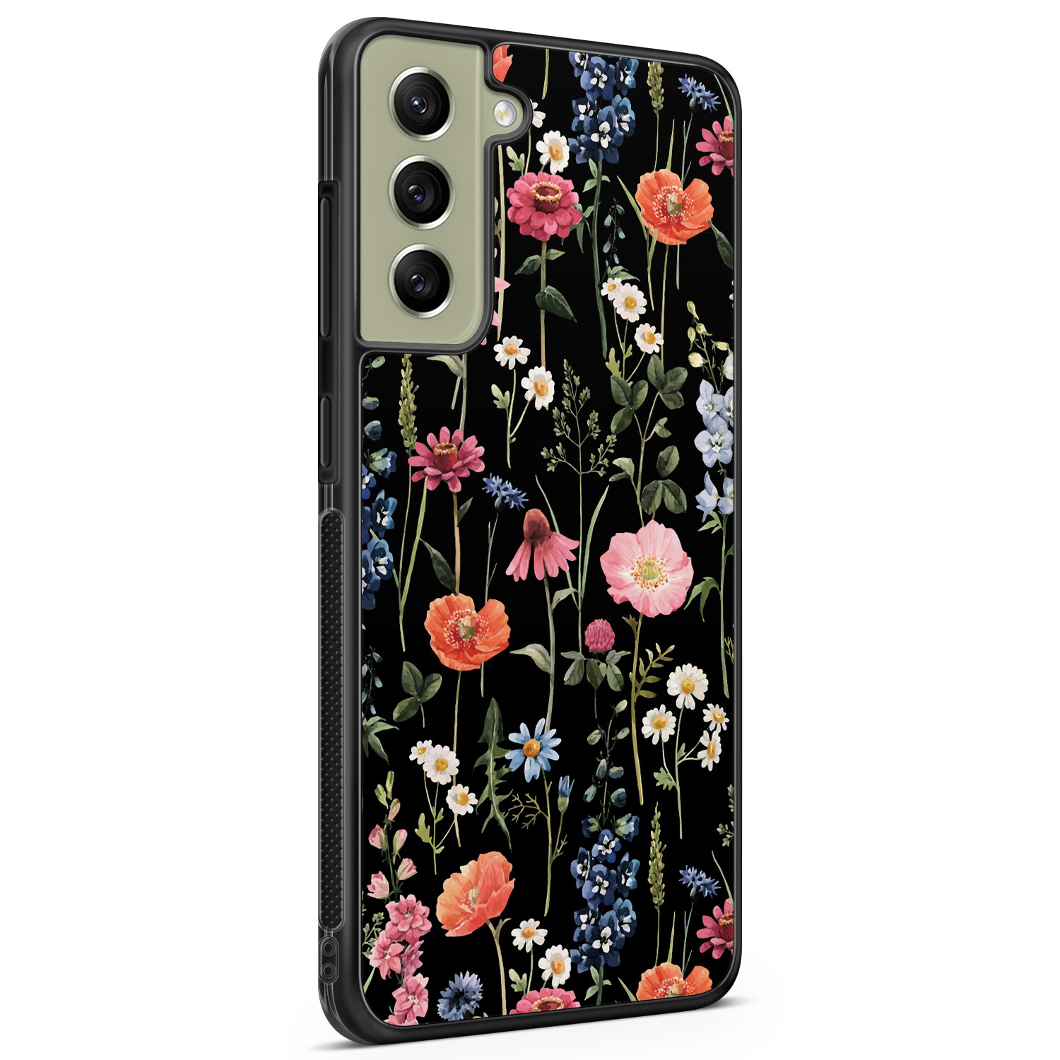 Leuke Telefoonhoesjes Samsung Galaxy S21 FE hoesje - Dark flowers