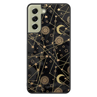 Leuke Telefoonhoesjes Samsung Galaxy S21 FE hoesje - Sun, moon, stars