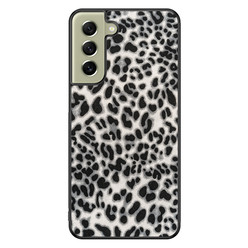 Leuke Telefoonhoesjes Samsung Galaxy S21 FE hoesje - Luipaard grijs