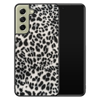 Leuke Telefoonhoesjes Samsung Galaxy S21 FE hoesje - Luipaard grijs