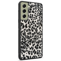 Leuke Telefoonhoesjes Samsung Galaxy S21 FE hoesje - Luipaard grijs