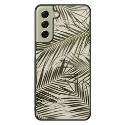 Leuke Telefoonhoesjes Samsung Galaxy S21 FE hoesje - Palm leaves