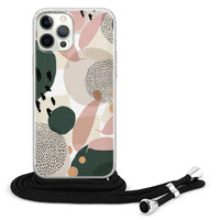 Leuke Telefoonhoesjes iPhone 12 Pro Max hoesje met koord - Abstract print