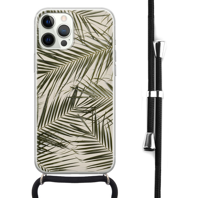 Leuke Telefoonhoesjes iPhone 12 Pro Max hoesje met koord - Leave me alone