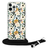 Leuke Telefoonhoesjes iPhone 12 Pro Max hoesje met koord - Lovely flower