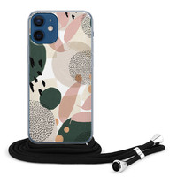 Leuke Telefoonhoesjes iPhone 12 mini hoesje met koord - Abstract print