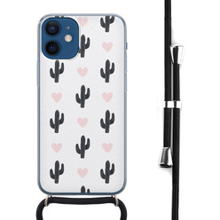 Leuke Telefoonhoesjes iPhone 12 mini hoesje met koord - Cactus