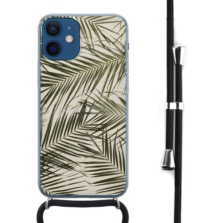 Leuke Telefoonhoesjes iPhone 12 mini hoesje met koord - Leave me alone