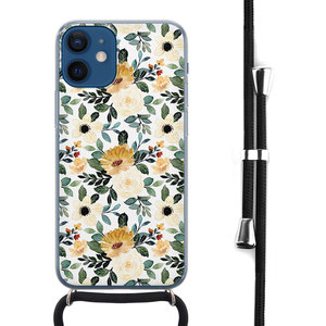 Leuke Telefoonhoesjes iPhone 12 mini hoesje met koord - Lovely flower
