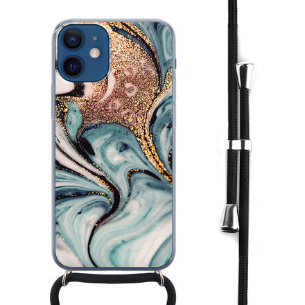 Marmer blauw swirl