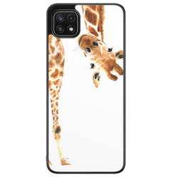 Samsung Galaxy A22 5G hoesje - Giraffe peekaboo