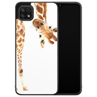 Samsung Galaxy A22 5G hoesje - Giraffe peekaboo