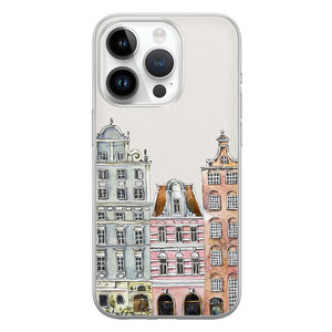 Leuke Telefoonhoesjes iPhone 14 Pro siliconen hoesje - Grachtenpandjes