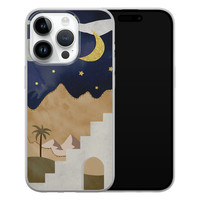 Leuke Telefoonhoesjes iPhone 14 Pro siliconen hoesje - Desert night