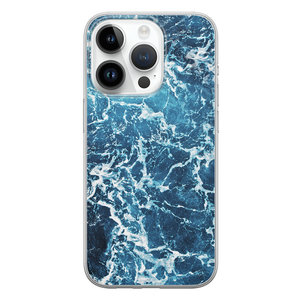 Leuke Telefoonhoesjes iPhone 14 Pro siliconen hoesje - Ocean blue