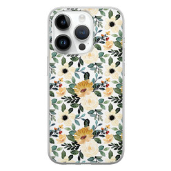 Leuke Telefoonhoesjes iPhone 14 Pro siliconen hoesje - Lovely flower