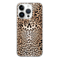 Leuke Telefoonhoesjes iPhone 14 Pro siliconen hoesje - Wild animal