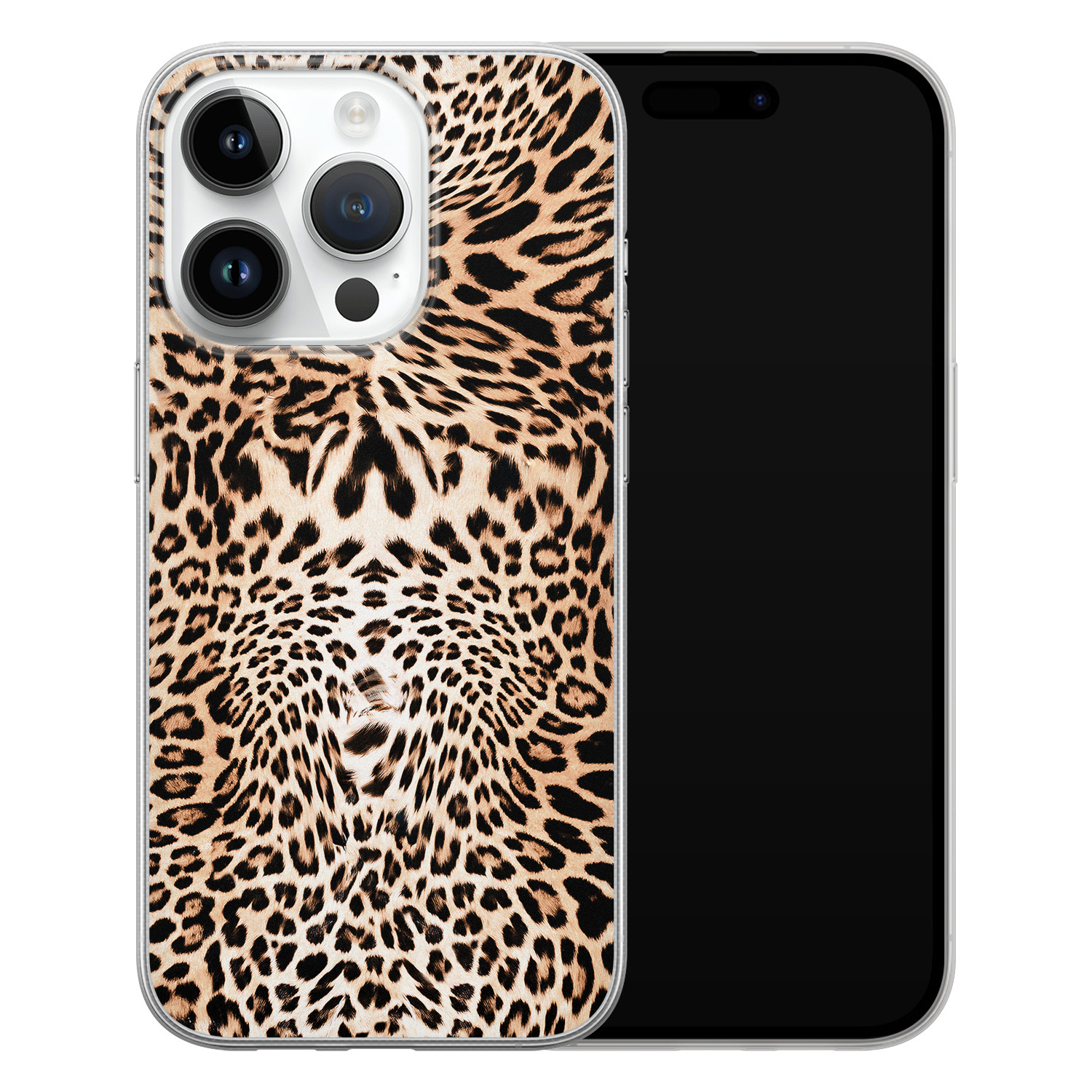 Leuke Telefoonhoesjes iPhone 14 Pro siliconen hoesje - Wild animal