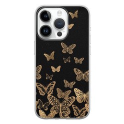 Leuke Telefoonhoesjes iPhone 14 Pro siliconen hoesje - Vlinders