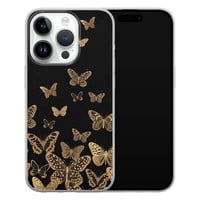 Leuke Telefoonhoesjes iPhone 14 Pro siliconen hoesje - Vlinders