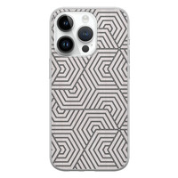 Leuke Telefoonhoesjes iPhone 14 Pro siliconen hoesje - Geometrisch