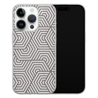 Leuke Telefoonhoesjes iPhone 14 Pro siliconen hoesje - Geometrisch