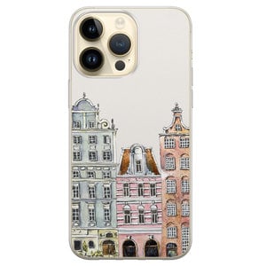 iPhone 14 Pro Max siliconen hoesje - Grachtenpandjes