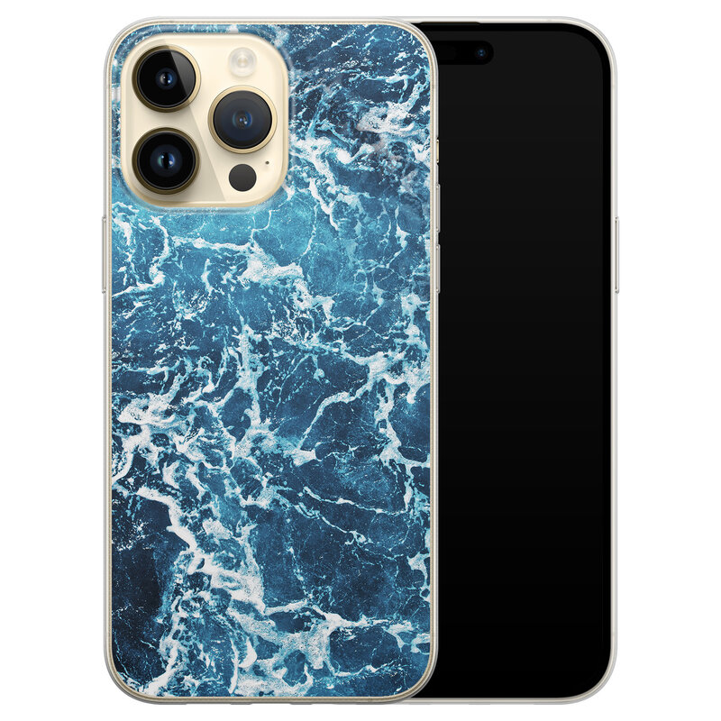 iPhone 14 Pro Max siliconen hoesje - Ocean blue