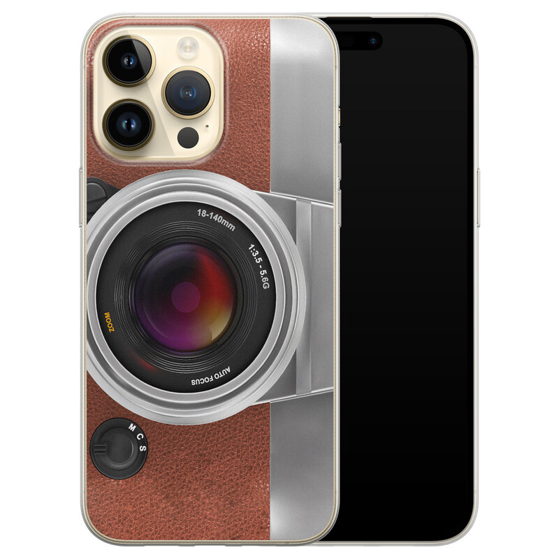 iPhone 14 Pro Max siliconen hoesje - Vintage camera