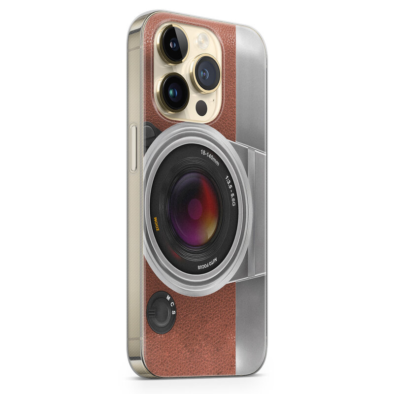 iPhone 14 Pro Max siliconen hoesje - Vintage camera