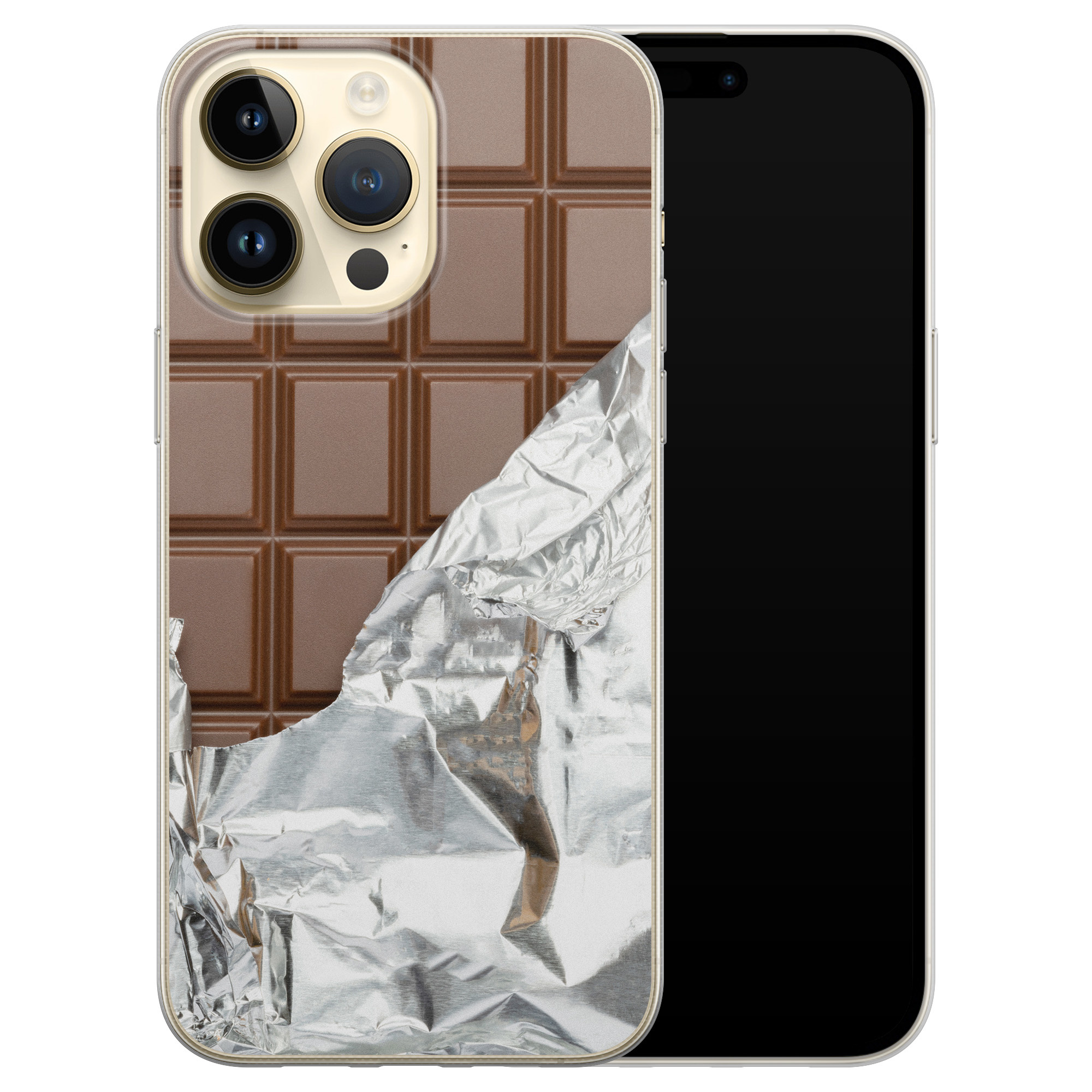 iPhone 14 Pro Max siliconen hoesje - Chocoladereep