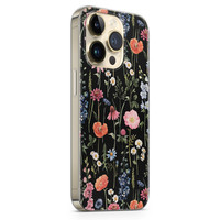 iPhone 14 Pro Max siliconen hoesje - Dark flowers