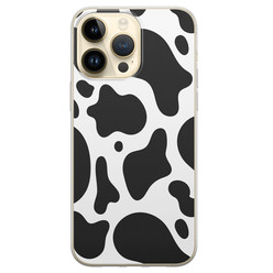 iPhone 14 Pro Max siliconen hoesje - Koeienprint