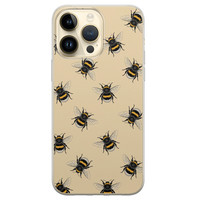 iPhone 14 Pro Max siliconen hoesje - Bee happy