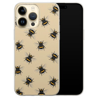 iPhone 14 Pro Max siliconen hoesje - Bee happy