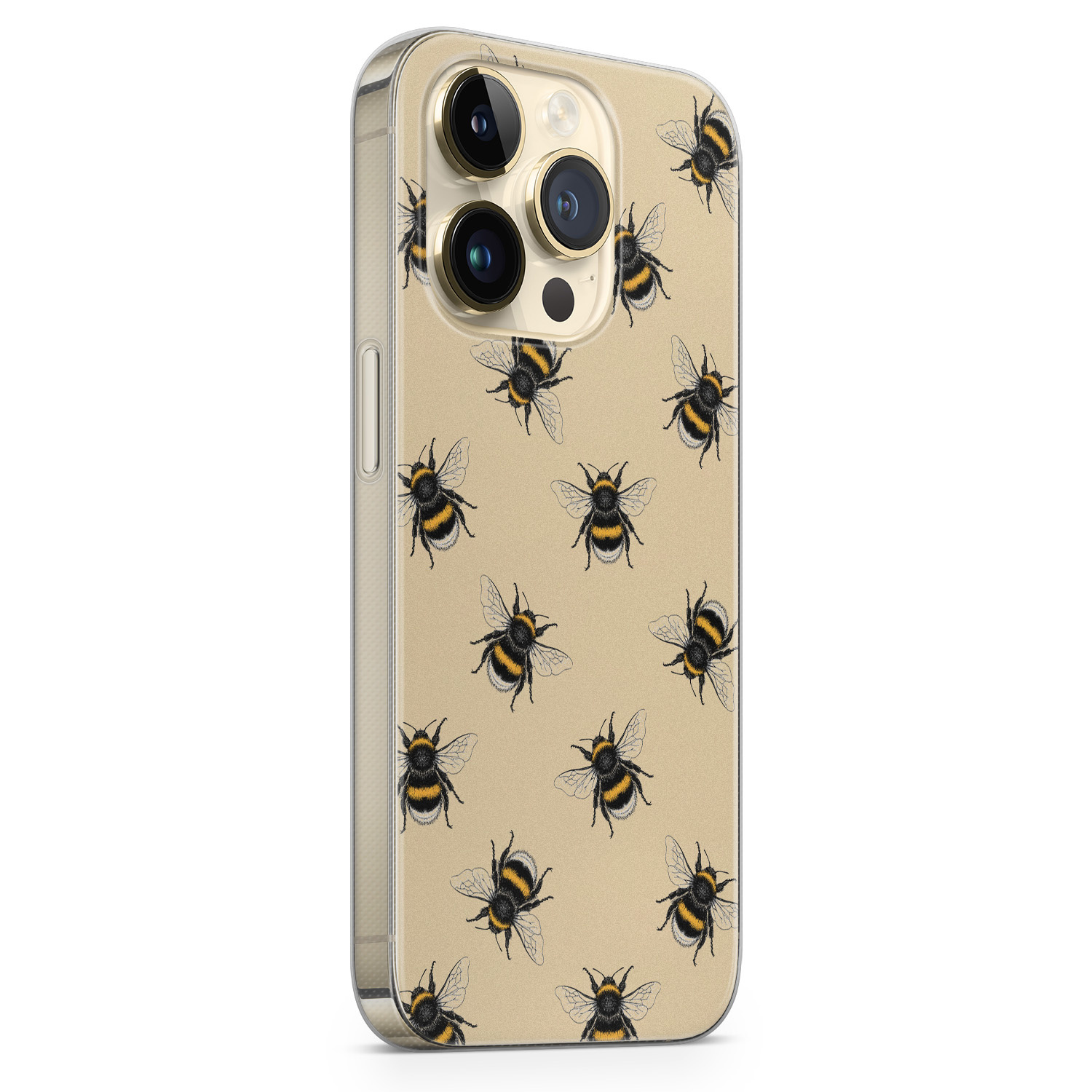 iPhone 14 Pro Max siliconen hoesje - Bee happy