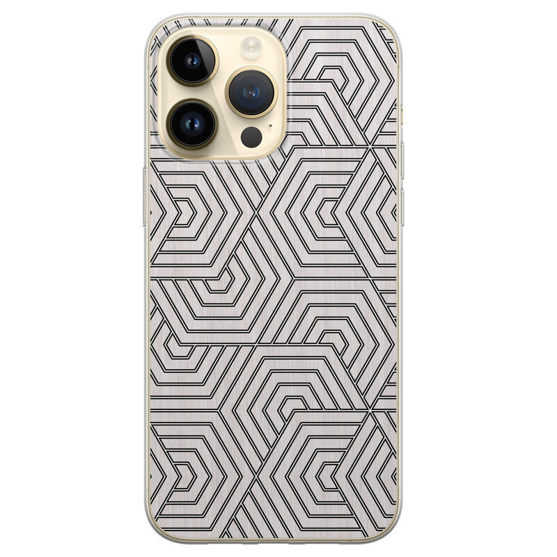 iPhone 14 Pro Max siliconen hoesje - Geometrisch
