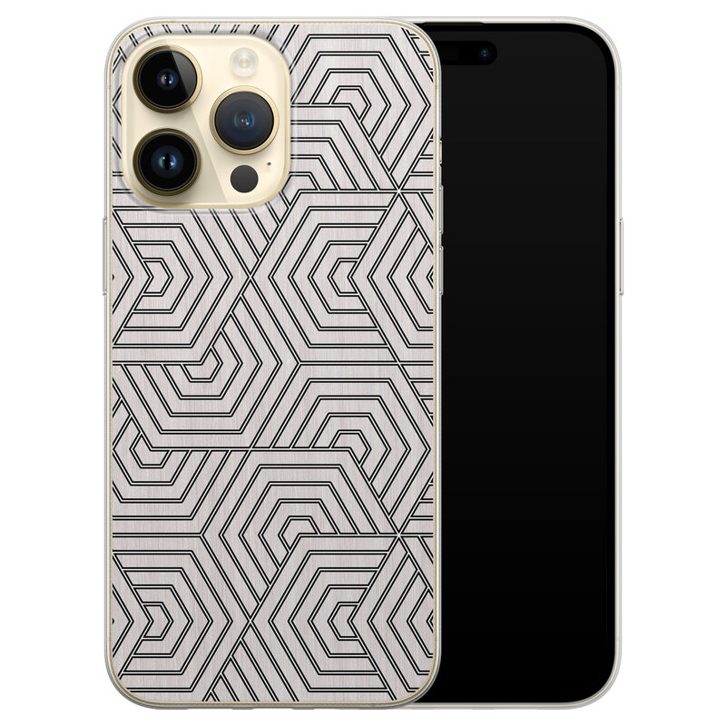 iPhone 14 Pro Max siliconen hoesje - Geometrisch