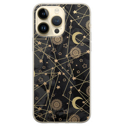 iPhone 14 Pro Max siliconen hoesje - Sun, moon, stars