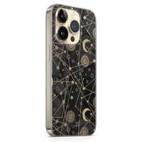 iPhone 14 Pro Max siliconen hoesje - Sun, moon, stars