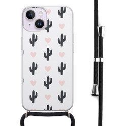 Leuke Telefoonhoesjes iPhone 14 hoesje met koord - Cactus