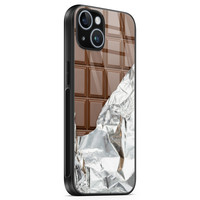 Leuke Telefoonhoesjes iPhone 14 glazen hardcase - Chocoladereep