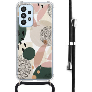 Leuke Telefoonhoesjes Samsung Galaxy A53 hoesje met koord - Abstract print
