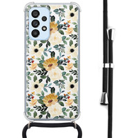 Leuke Telefoonhoesjes Samsung Galaxy A53 hoesje met koord - Lovely flower