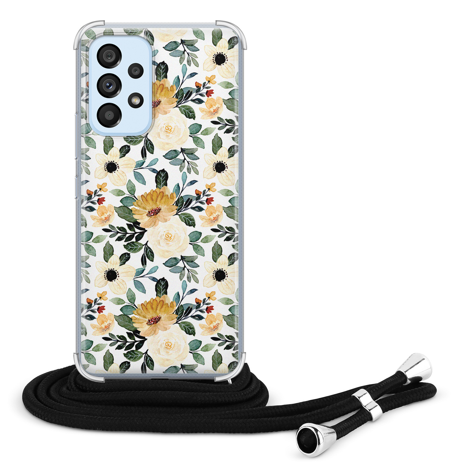 Leuke Telefoonhoesjes Samsung Galaxy A53 hoesje met koord - Lovely flower