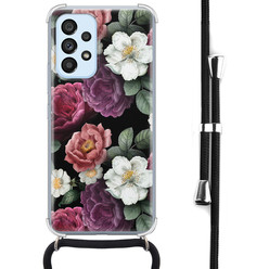 Leuke Telefoonhoesjes Samsung Galaxy A53 hoesje met koord - Bloemenliefde