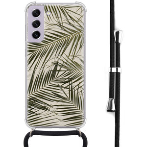 Leuke Telefoonhoesjes Samsung Galaxy S21 FE hoesje met koord - Leave me alone